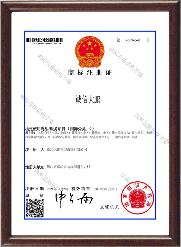 商標注冊證